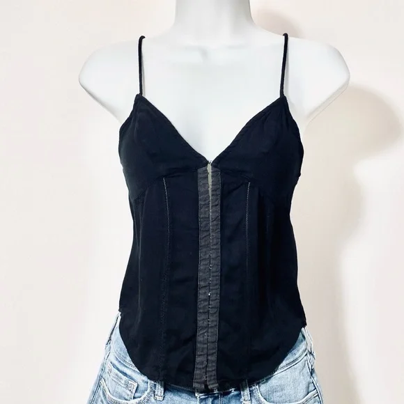 💚3/20$5/25💚Silence + Noise Black hook/eye clasp front - Picture 8 of 16